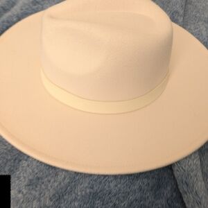 Cream Wide Brim Hat